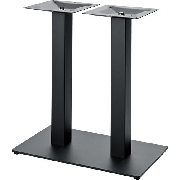 Pied de table double d'intérieur Fino rectangulaire VEGA; 70x40x72 cm (lxLxH); noir; rectangulaire