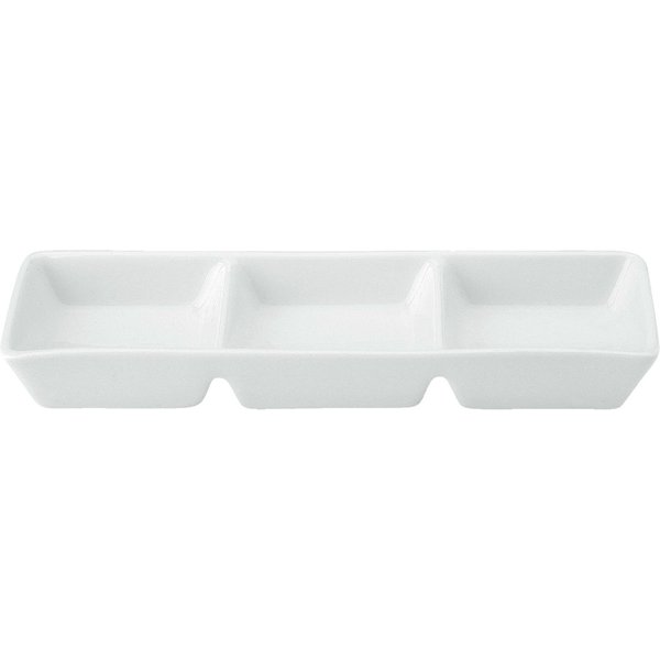 6x VEGA Coupelle Bali 3 compartiments; 18.5x6x2.5 cm (LxlxH); blanc; 6 pièce(s) / Lot