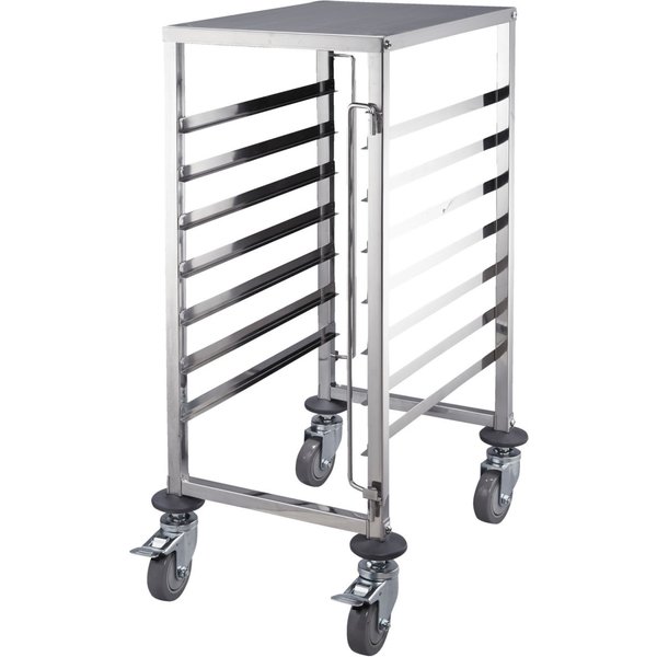 PULSIVA Carrello per gastronorm con ruote; 55x38x100 cm (LxPxH); argento