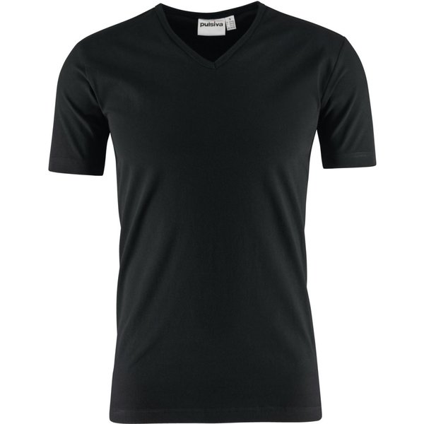 2x PULSIVA T-shirt da cameriere Double-V; Taglia XL; nero; 2 pz. / Pacco