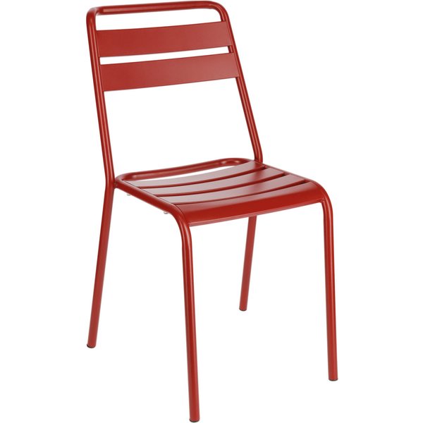 4x PULSIVA Chaise d'extérieur empilable Sentra; 57x47x83 cm (lxPxH); rouge; 4 pièce(s) / Lot