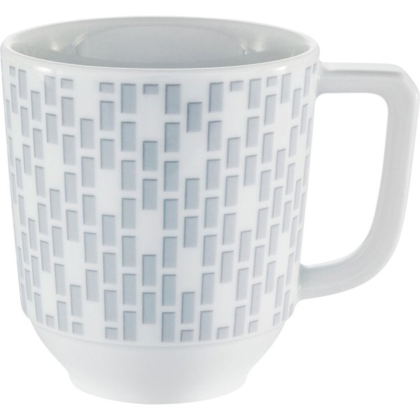 6x WMF Mug Synergy Geometric; 28 cl, 11x8.9 cm (ØxH); blanc/bleu; 6 pièce(s) / Lot