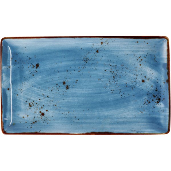 3x VEGA Assiette/plat Nebro rectangulaire; 33.5x19x2.1 cm (LxlxH); bleu clair; 3 pièce(s) / Lot
