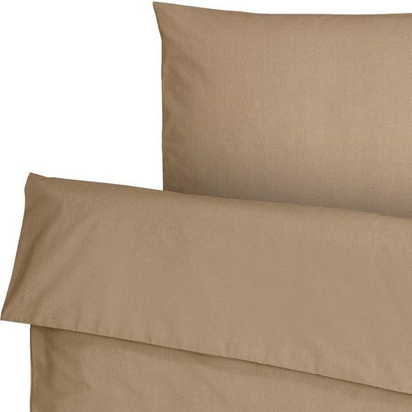 Set copripiumino e federa Siena chiusura a busta ERWIN M.; 135x200 cm (LxL), 80x80 cm (LxL); tortora