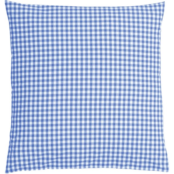 ERWIN M. Taie d'oreiller Tux fermeture à rabat, seersucker; 80x80 cm (Lxl); bleu clair