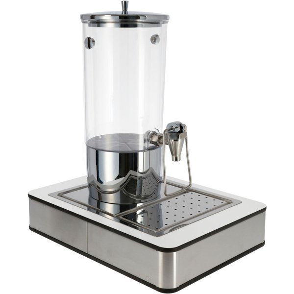 VEGA Dispenser succhi Fundale weiß singolo, GN 1/2, 4l; 42.5x31.5x50.5 cm (LxLxH); bianco/trasparente/acciaio inox