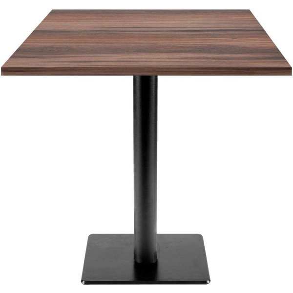 Tavolo Milan quadrato - laminato legno RestooTab; 70x70x75 cm (LxLxH); Piano tavolo quercia fumè, struttura nero; quadrata