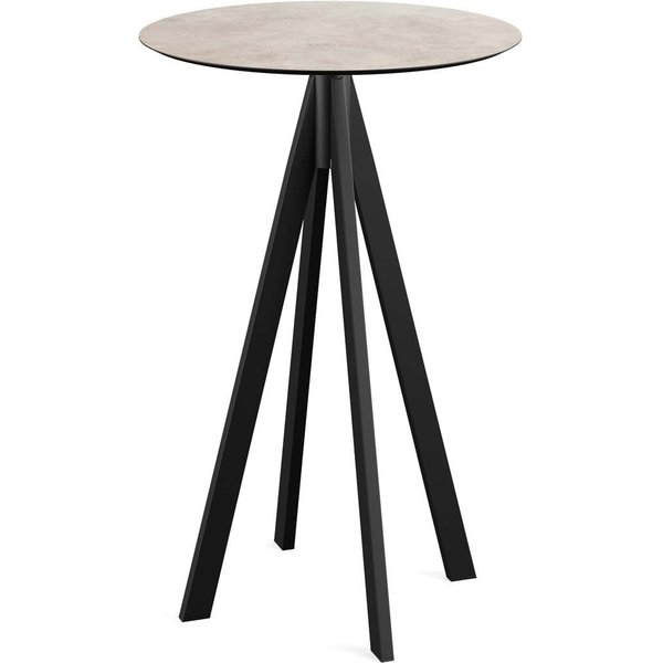 Mange-debout Infinity Ø 70 cm, piètement noir Feros; 109.2x70 cm (HxØ); sable; rond(e)