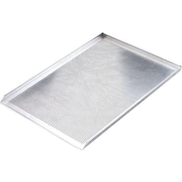 Stalgast Teglia a 3 lati in alluminio, forata, standard per panettieri; 60x40 cm (LxP); argento