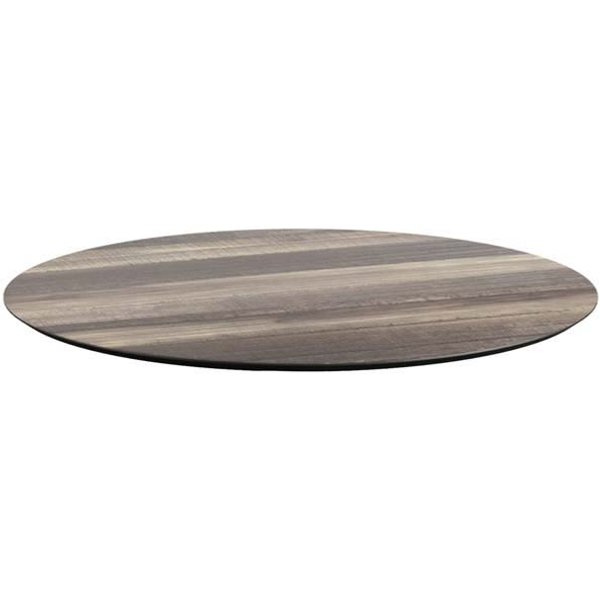 Piano tavolo rotondo in HPL Feros; 70x70x1.2 cm (LxLxH); marrone chiaro; rotonda
