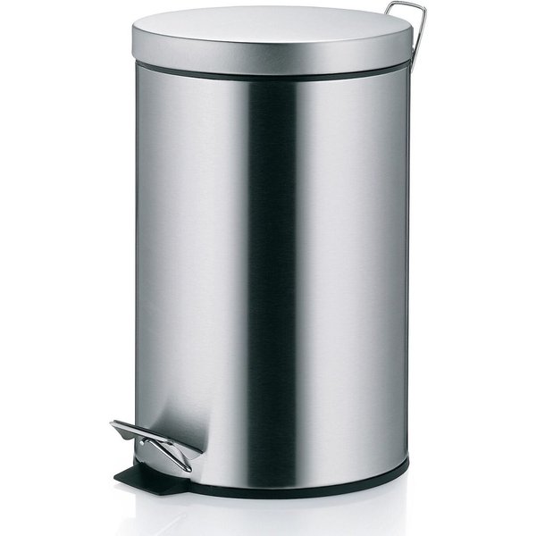 Poubelle à pédale Monaco Silent Close inox mat kela; 25x40 cm (ØxH); argenté; rond(e)