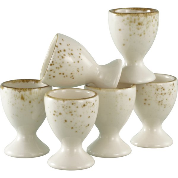 6x CreaTable Coquetier Nature Collection; 5.5x5.5x5.5x7 cm (LxlxØxH); beige; 6 pièce(s) / Lot