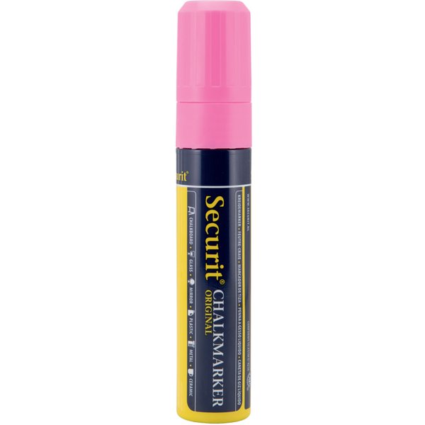Pennarello a gesso liquido Punta rettangolare 7-15mm Securit; 2.7 cm (L), lunghezza carattere 27 mm; rosa