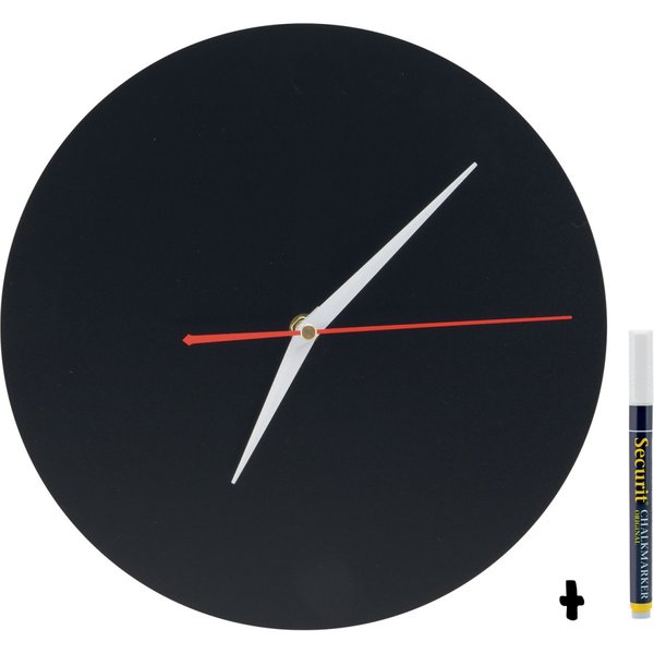 Lavagna da parete a forma di Orologio Securit; 27x27 cm (LxH); nero