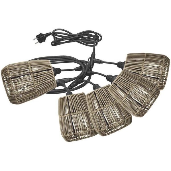 PR Home Catena luminosa da esterno Saigon; 33x18x33 cm (LxLxH); grigio