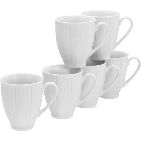 Set mugs 6 pèces Barcelona CreaTable; 30 cl, 9x11 cm (ØxH); blanc; rond(e); 6 pièce(s) / Lot