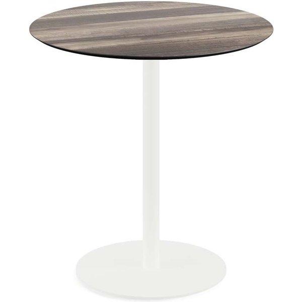 Table Urban Ø 70 cm, piètement blanc Feros; 73.2x70 cm (HxØ); brun clair; rond(e)