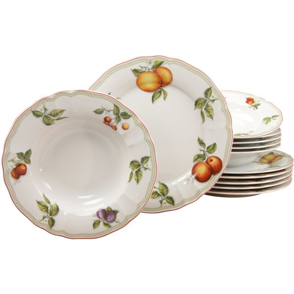CreaTable Flora Orchard - servizio da tavola 12 pezzi; bianco