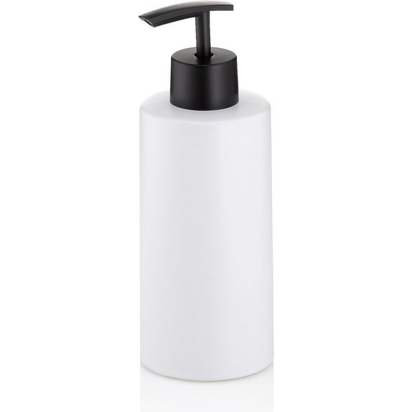 Dispenser per sapone Matsi in ceramica kela; 19.5 cm (H); bianco; rotonda