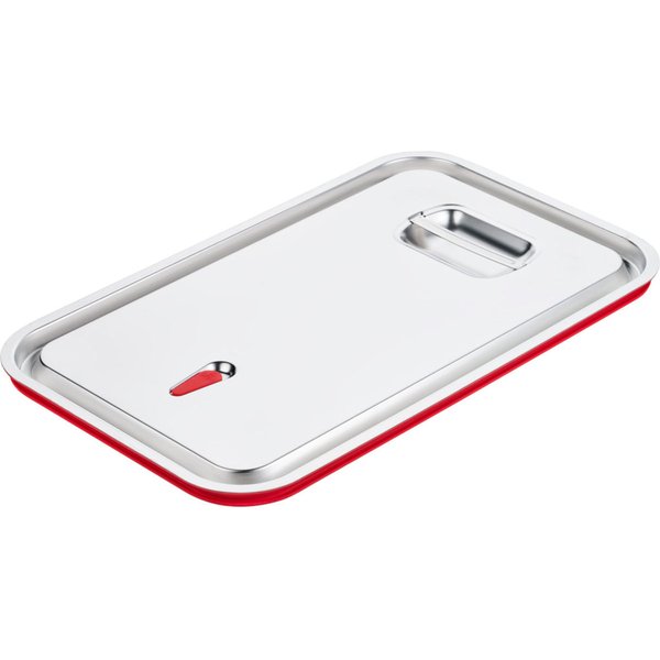 Stalgast Coperchio gastronorm a tenuta stagna, serie Onset, gastronorm 1/6, con guarnizione; GN 1/6, 16.2 cm (L); argento/rosso