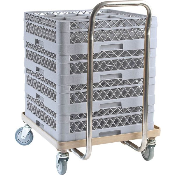 Stalgast Chariot de transport pour casiers de lavage; 54x54x96 cm (lxPxH); gris/beige