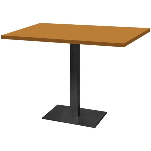 RestooTab Tavolo Milano rettangolare - laminato legno & tinta unita; 120x70x75 cm (LxLxH); senape; rettangolare