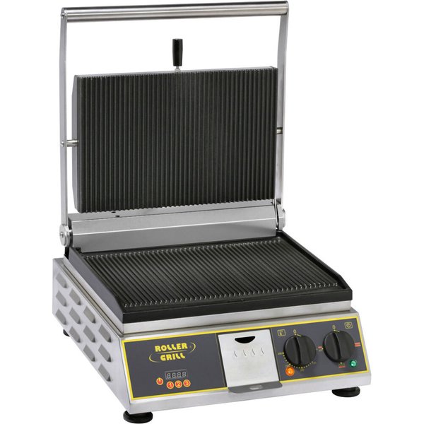 Roller Grill ROLLER GRILL Griglia a contatto con timer, 400x475x310 mm (LxPxH), 3,4 kW; 40x47.5x31 cm (LxPxH); argento/nero