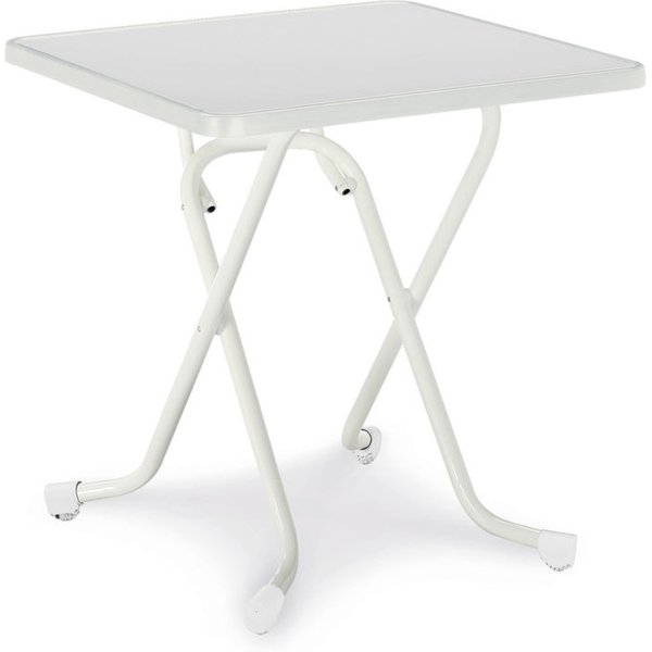 Table pliante rectangulaire Barths; 67x67x73 cm (LxlxH); blanc; carré(e)