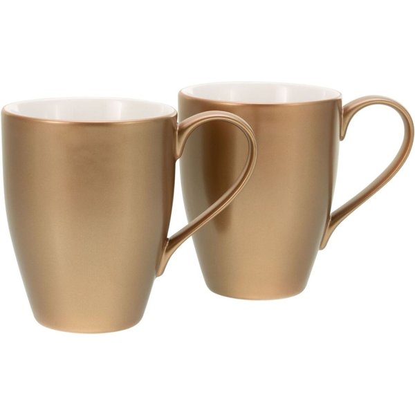 Golden Days - Tazza da caffè 2 pz. CreaTable; 300 ml, 8.5x8.5x11 cm (LxLxH); bianco; 2 pz. / Pacco