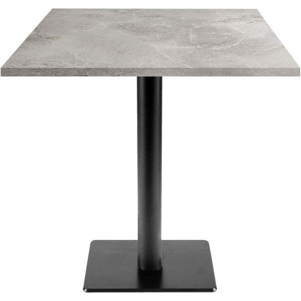 Table Milan-T carrée - décors pierres RestooTab; 70x70x75 cm (LxlxH); gris clair; carré(e)