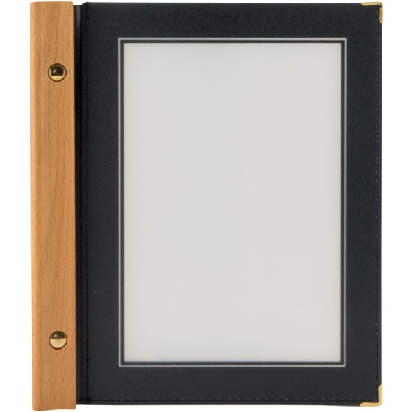 Carte A5 Wood - Bordeaux - 4 vues Securit; 20.5x23.5 cm (lxH); noir