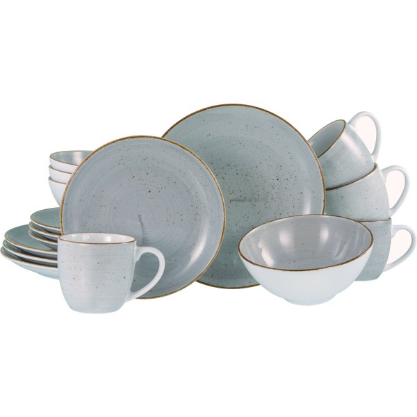 Vintage Nature Stone - Servizio da 16 pezzi CreaTable; grigio pietra