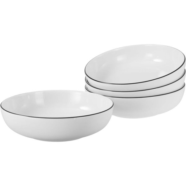 4x CreaTable Allround - Poke Bowl 4 pièces; 0.95 l, 21x6 cm (ØxH); blanc/noir; rond(e); 4 pièce(s) / Lot