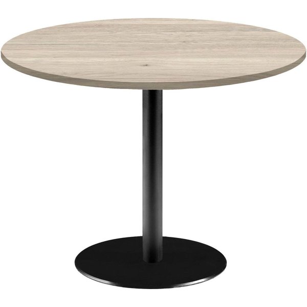 Table Rome XL ronde - décors bois & unis RestooTab; 75x120 cm (HxØ); bouleau/gris clair; rond(e)