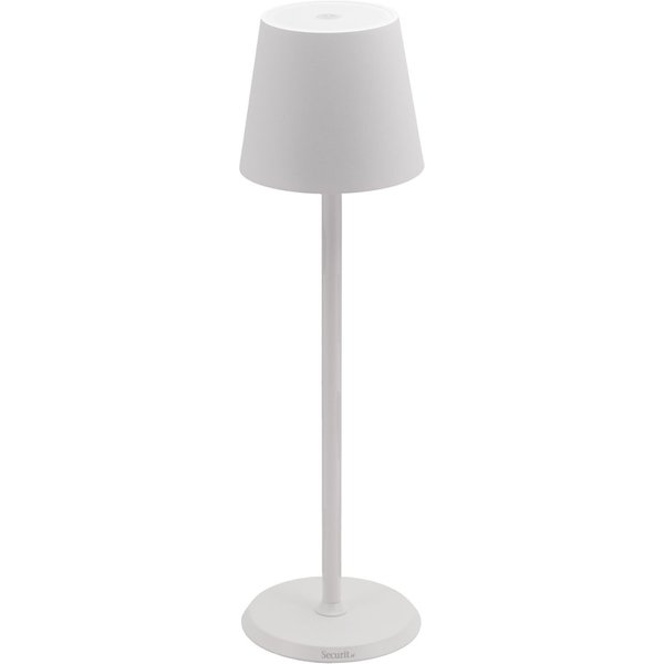 Lampe de table LED sans fil Féline - intérieur/extérieur - câble de recharge inclus Securit; 11x11x38 cm (LxlxH); blanc