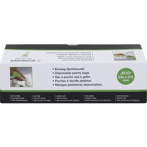100x Schneider Poche à douille pâtissière jetable; 53x27.5 cm (Lxl); vert; 100 pièce(s) / Lot