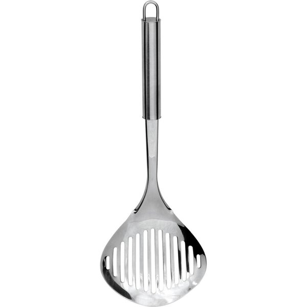 Stalgast Spatola forata in acciaio, manico rotondo, lunghezza 34,5 cm; 34.5 cm (L); argento