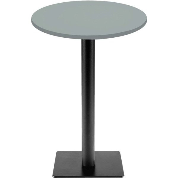 RestooTab Tavolo alto Milano-T rotondo - laminato legno & tinta unita; 113x60 cm (HxØ); grigio; rotonda