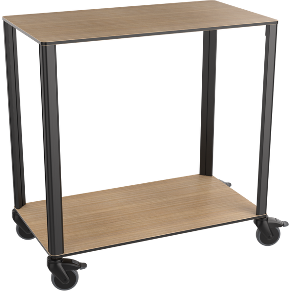 Carrello di servizio elegante Legno scuro QUATRO; 90x51x92 cm (LxPxH); quercia