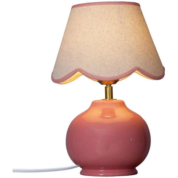 PR Home Lampada da tavolo Nell; 34x23x34 cm (LxLxH); rosa