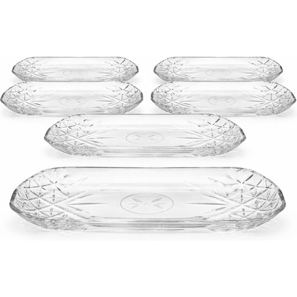 Piatto da portata Timeless 30 cm Pasabahçe; 30.5x18.2x3.3 cm (LxLxH); trasparente; rettangolare; 6 pz. / Pacco