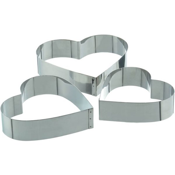 Schneider Cercle à gâteaux et entremets cœur; 5x23 cm (HxØ); inox
