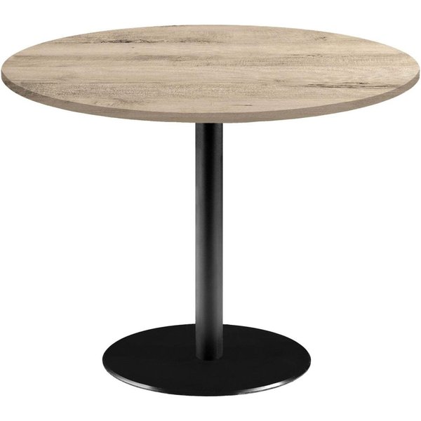 Tavolo Roma XL rotondo - laminato legno & tinta unita RestooTab; 75x120 cm (HxØ); quercia/naturale; rotonda