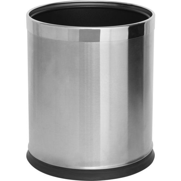Cestino pattumiera per camera hotel Thornton con anello porta sacchi 9L CORBY; 22.3x22.3x26 cm (LxLxH); argento