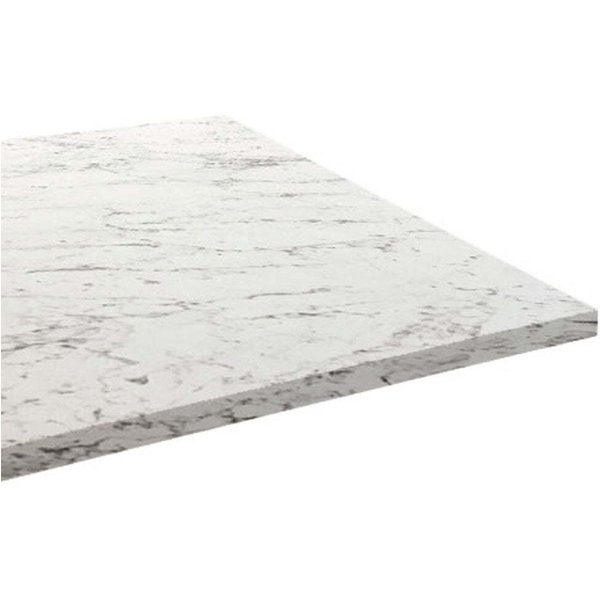 Plateau de table rectangulaire, décor marbre RestooTab; 160x80 cm (Lxl); blanc/gris taupe/marbré; rectangulaire