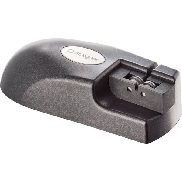 Stalgast Affilatrice per coltelli, manuale con alberi di affilatura rotanti; 14.5x5.2x6.3 cm (LxHxP); nero