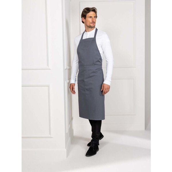 Tablier à bavette Phoenix Le Nouveau Chef; 70x110 cm (Lxl); gris foncé