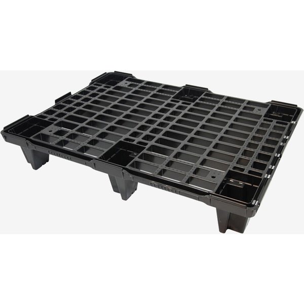 GILAC Palette légère emboîtable 60 x 80 cm; 60x80x13 cm (LxlxH); noir