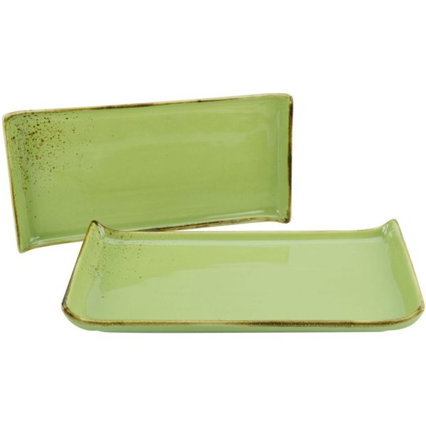 2x CreaTable Plat BBQ 2 pièces Nature Collection; 33x16.5x3.5 cm (LxlxH); vert; rectangulaire; 2 pièce(s) / Lot