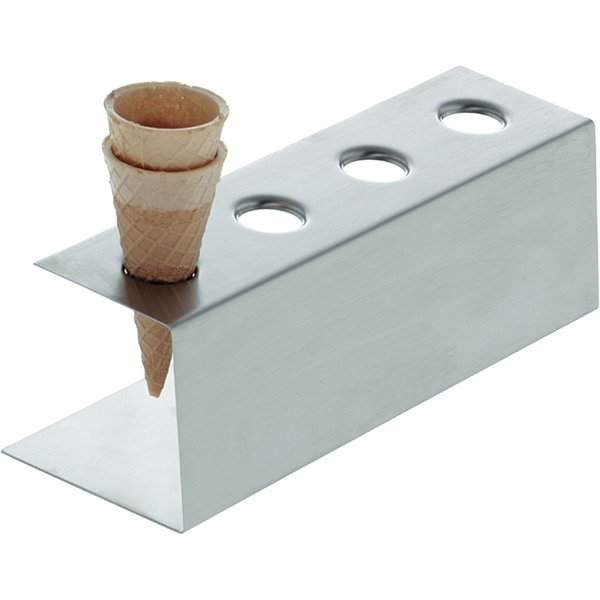 Schneider Support pour cornets à glace; 27x9.5x8.5x2.6 cm (LxlxHxØ); inox